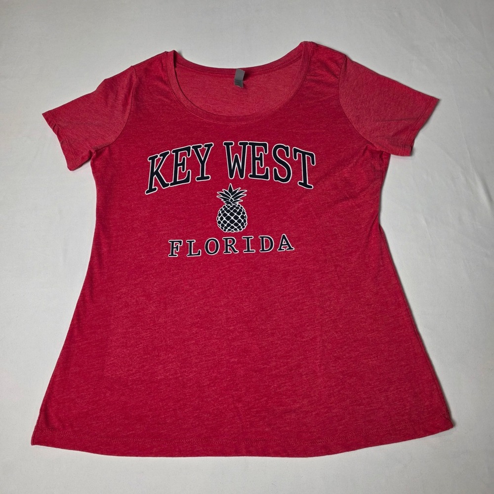 Key West Florida Graphic‎ Next Level T-Shirt Womens XXL Red Pineapple